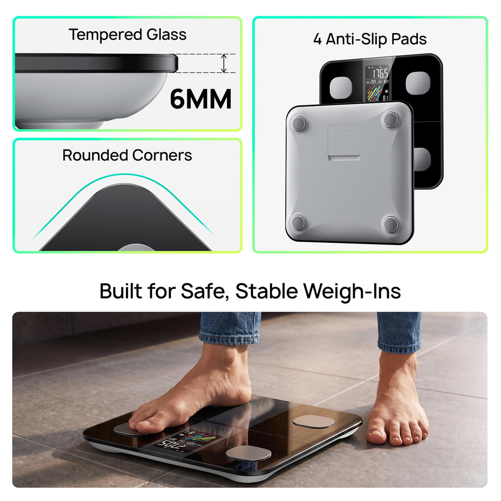 Smart Scale for Body Weight, High Accuracy Digital Bathroom Scale A997