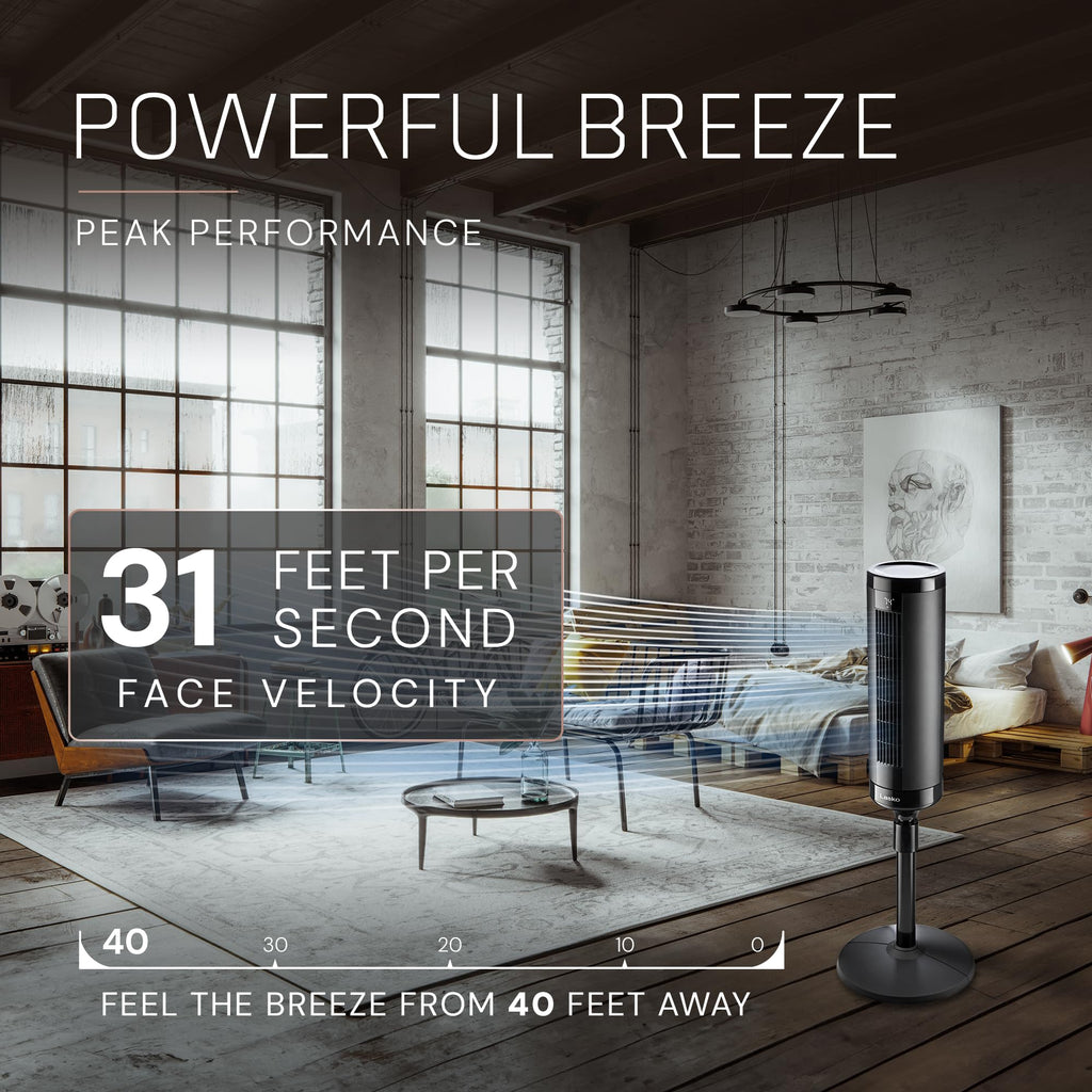 Black Tower Fan with Remote Y308700