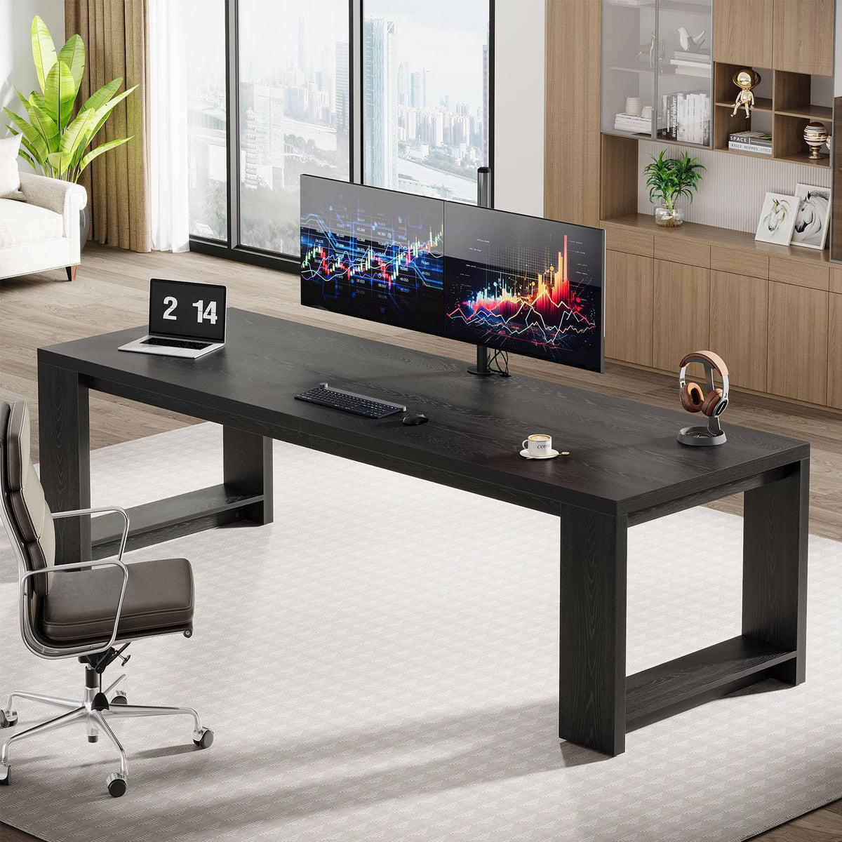 86.6-Inch Two Person Desk I84198