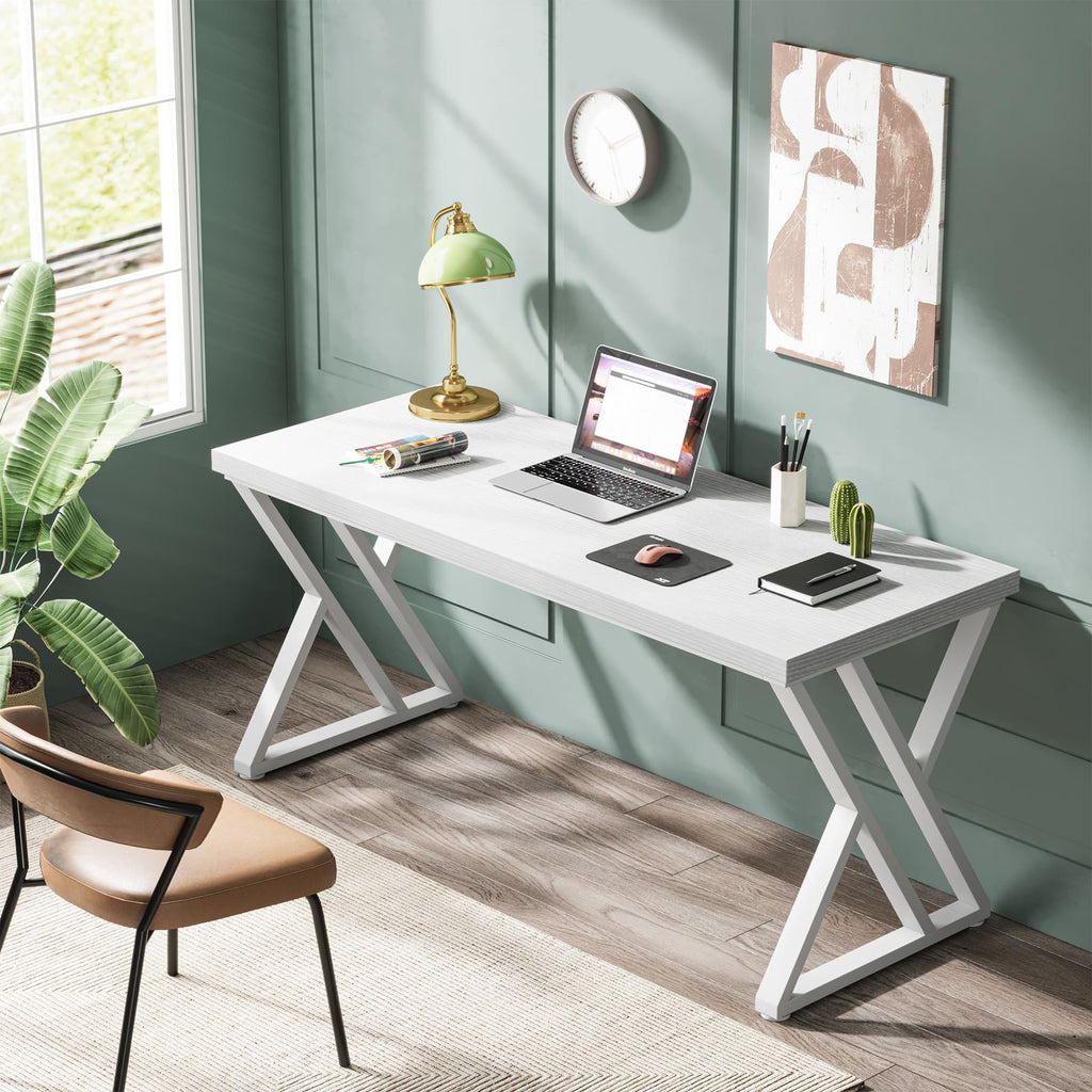 55 inch White Writing Computer Desk I8811