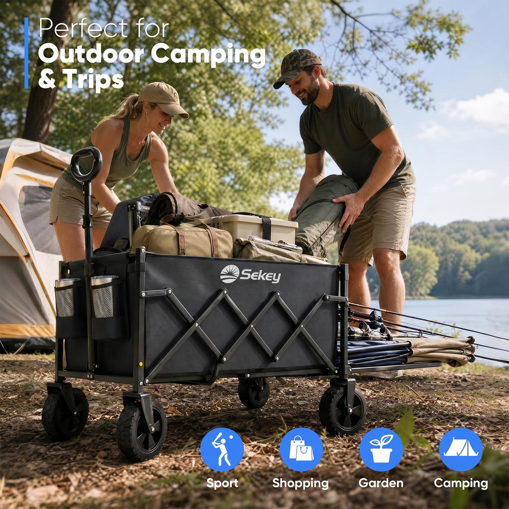 Collapsible Wagon with Tailgate, 300 lb Capacity Z653