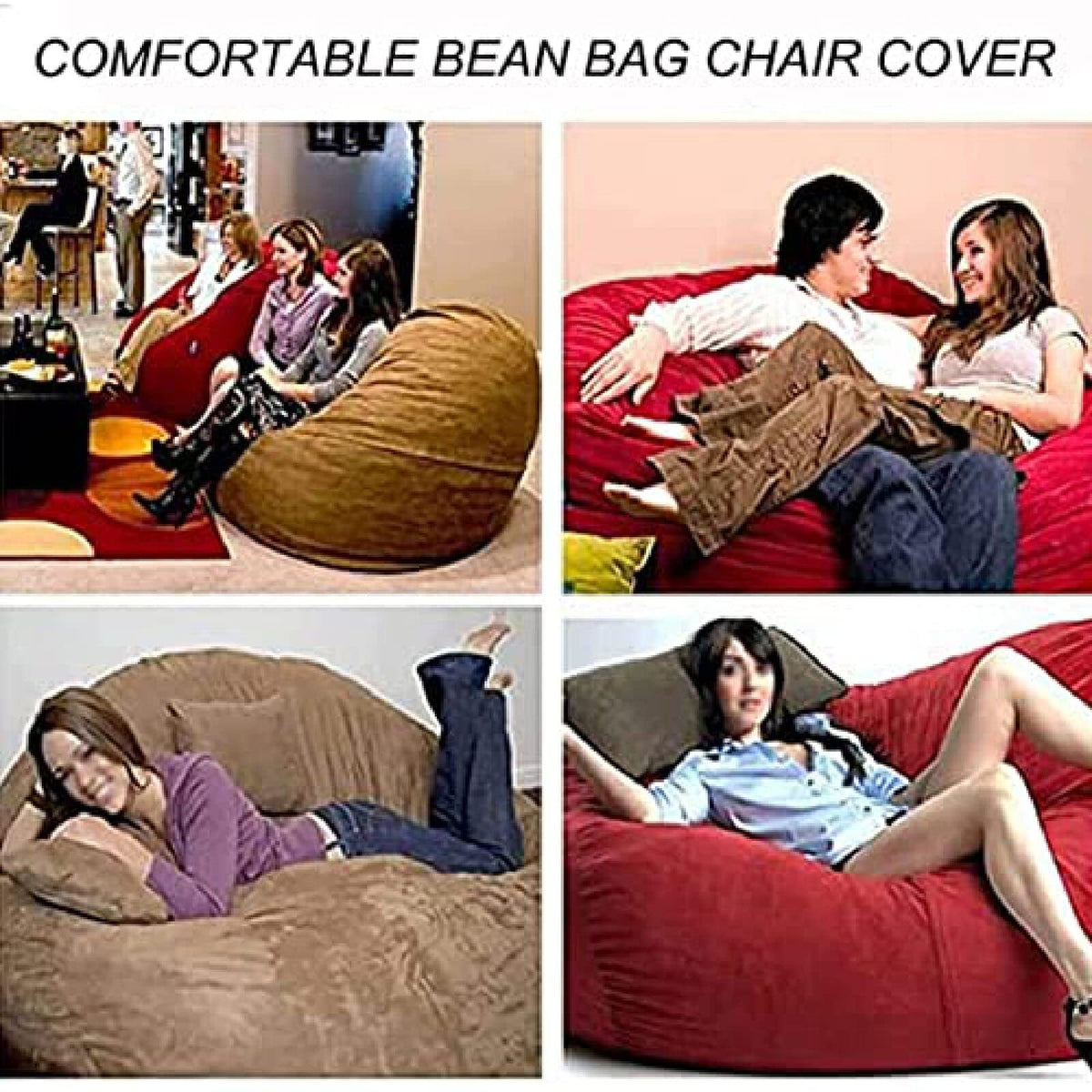 Yellow 6FT Bean Bag Chair Cover H491