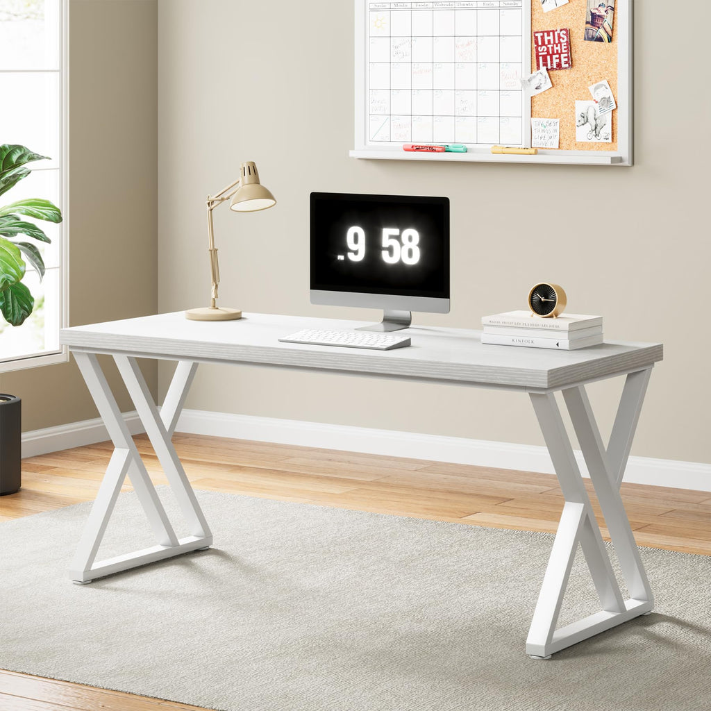 55 inch White Writing Computer Desk I8811