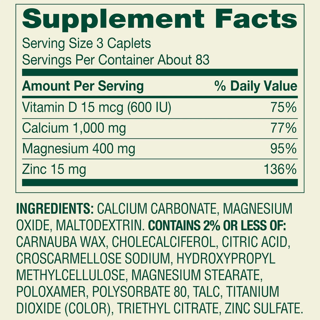 Calcium, Magnesium, Zinc & Vitamin D3 D931