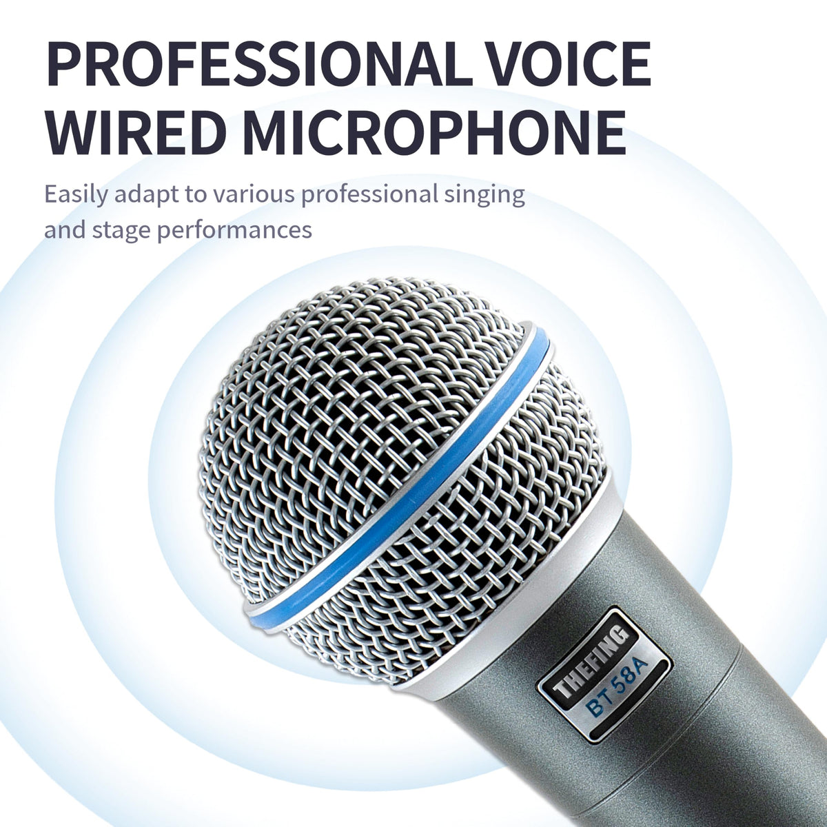 Wired Dynamic Handheld Karaoke Microphone with Audio Cable I11856