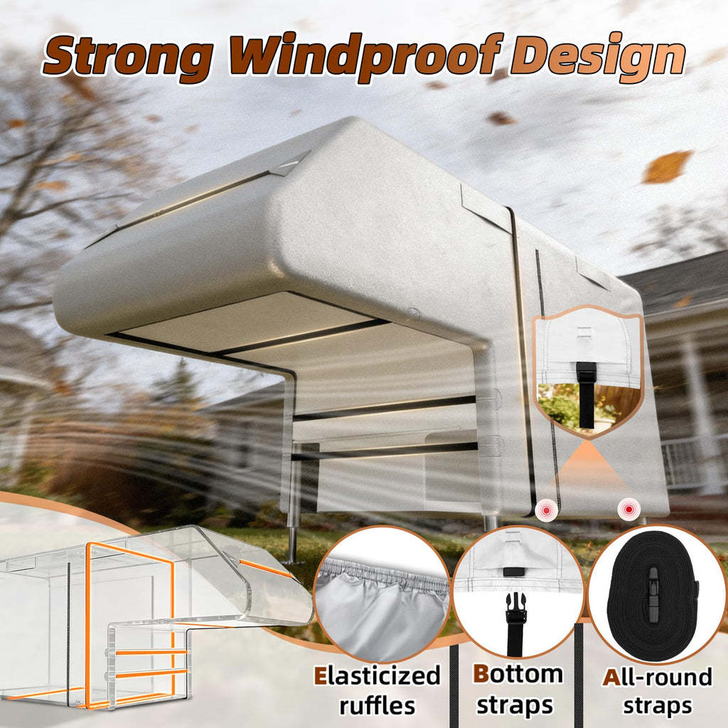 10-12ft Truck Camper Cover 300D Oxford W56625