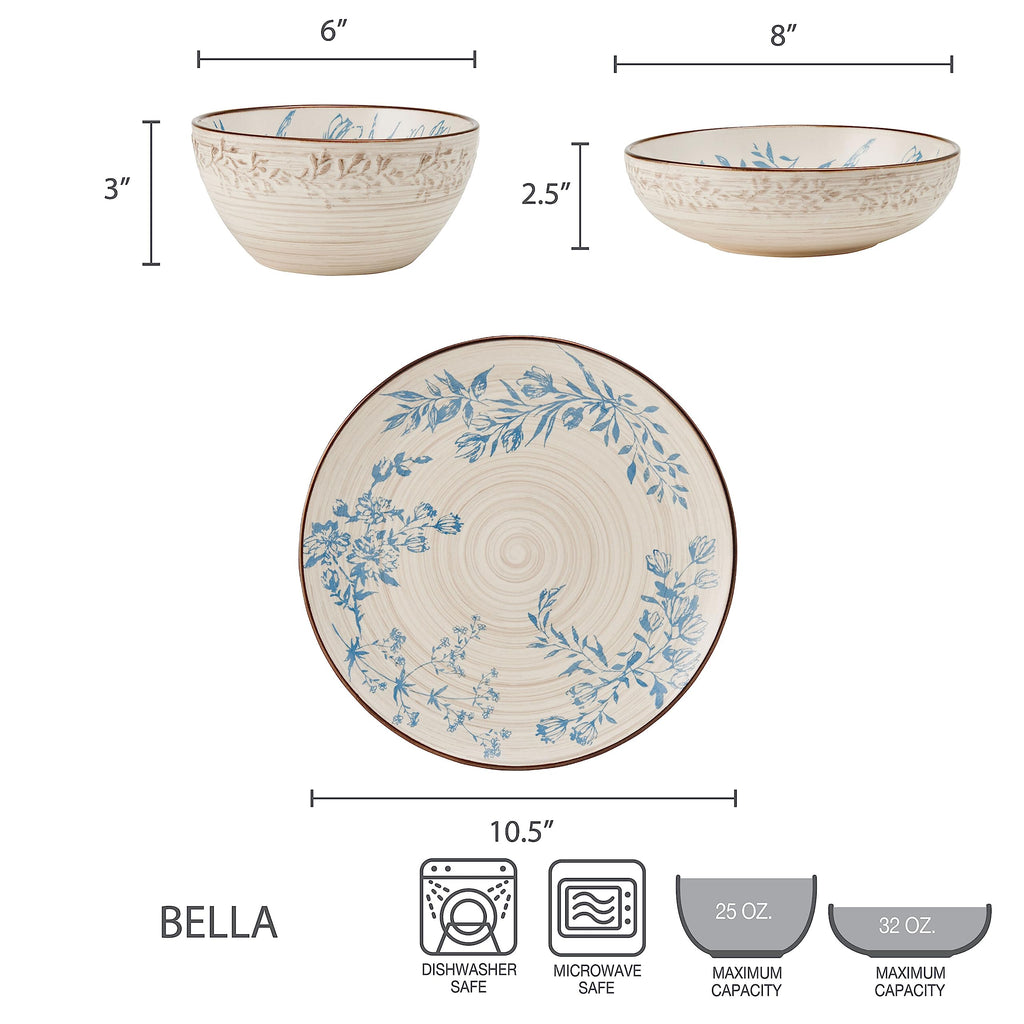 12 Piece Multicolor Dinnerware Set D2824