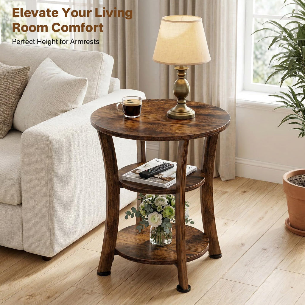 3 Tier Round End Table B986