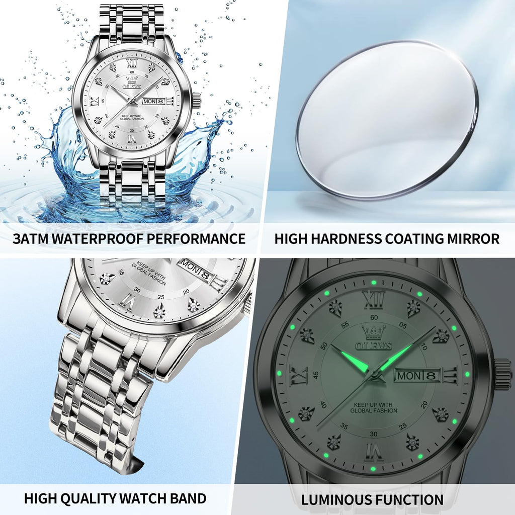 Waterproof Stainless Steel Quartz Dress Watch M308007