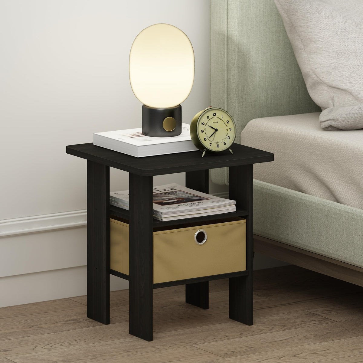 Espresso Nightstand with Storage Set of 2 Z774652