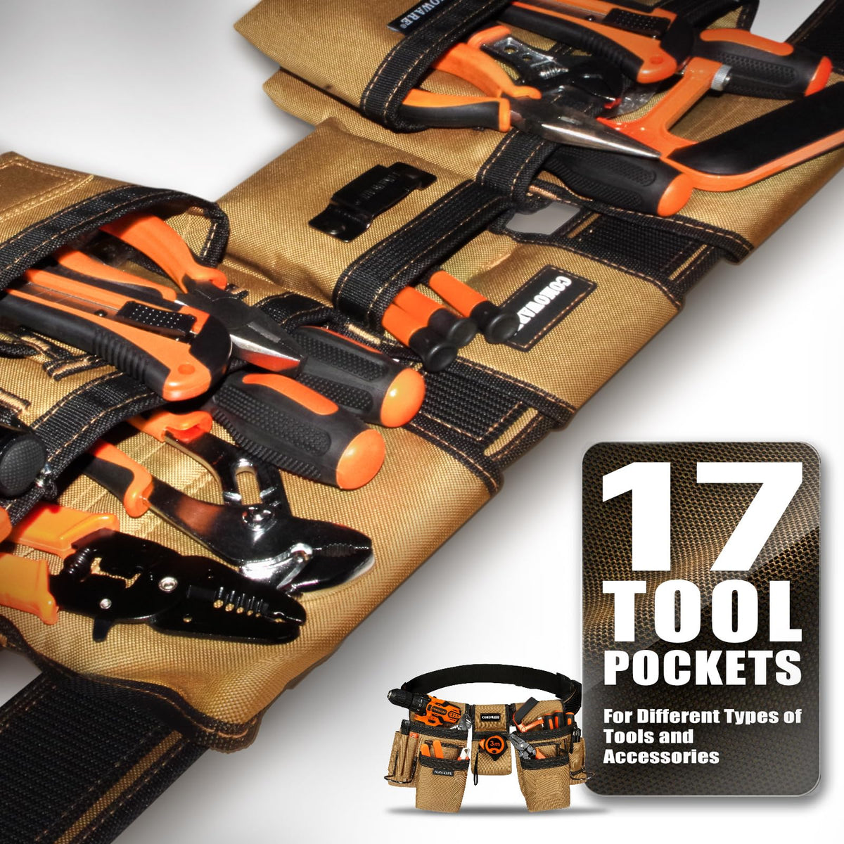 Tool Belt with Adjustable Belt & Magnetic Zone V931924