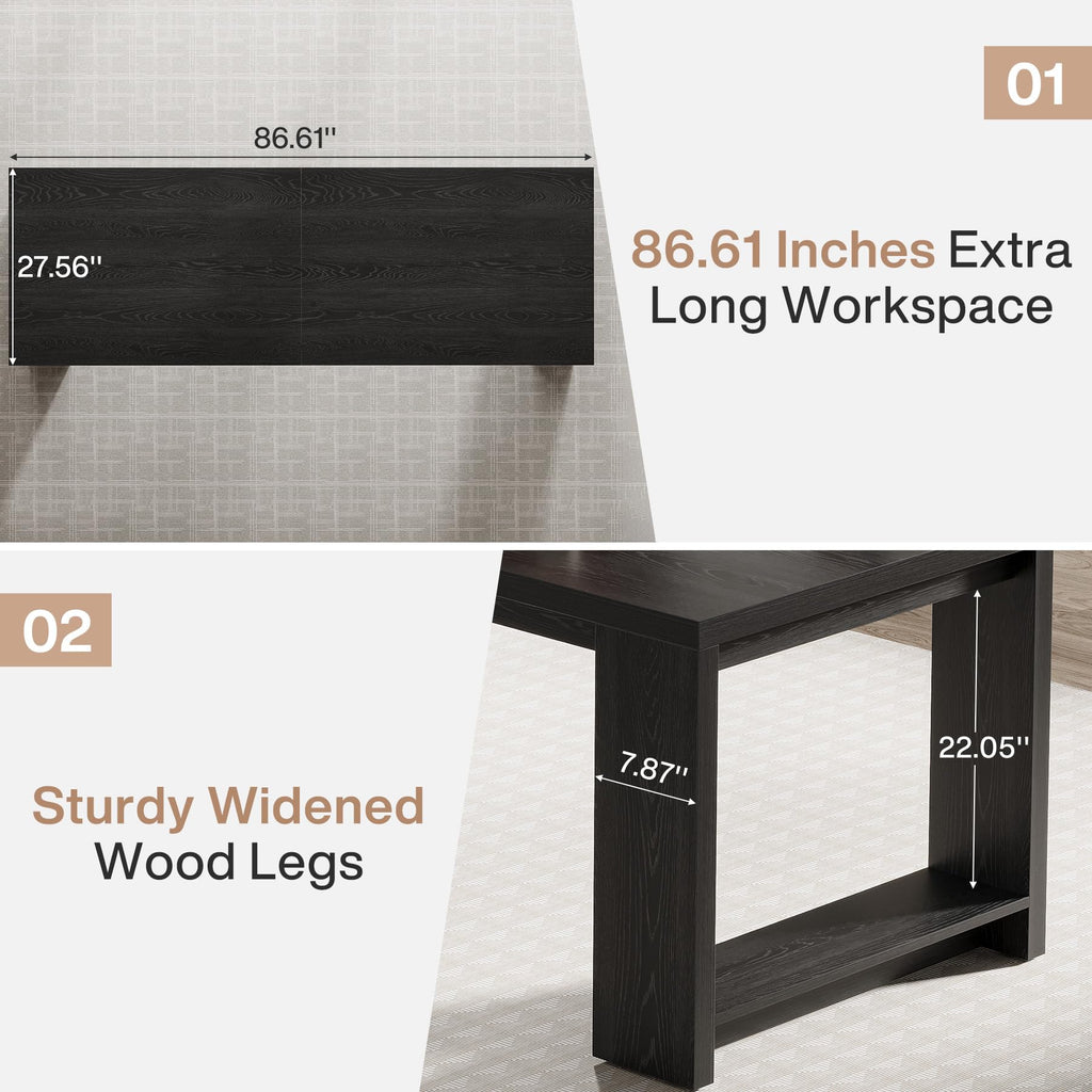 86.6-Inch Two Person Desk I84198