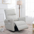 Power Swivel Rocker Recliner Chair Light Gray V41538