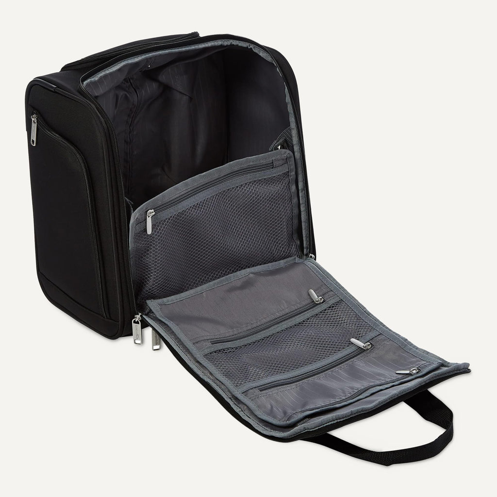 Underseat Carry-On Luggage with Wheels and Handle, 14" Rolling Travel Bag, Black X334913