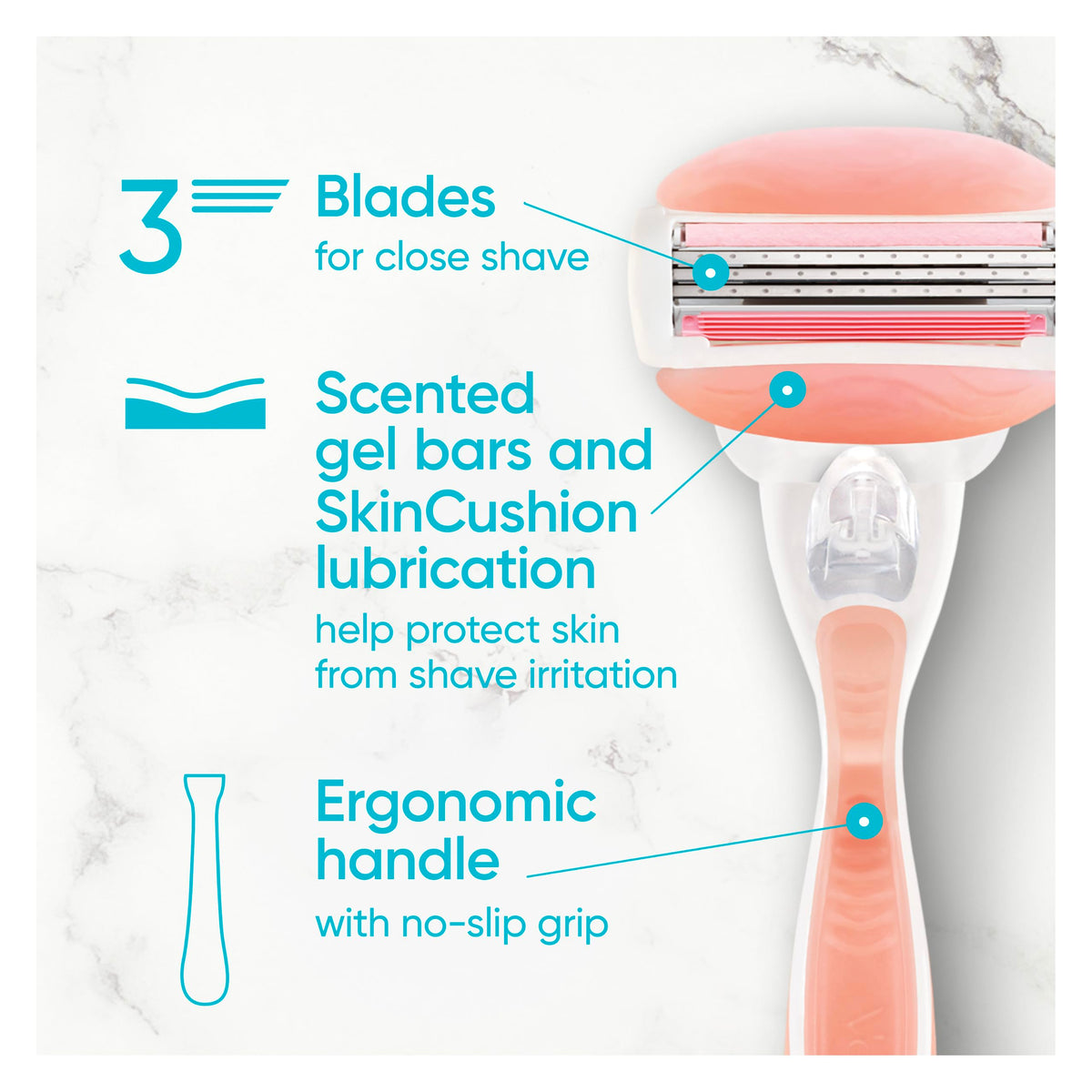 Razor 1 Handle + 4 Blade Refills Y71067