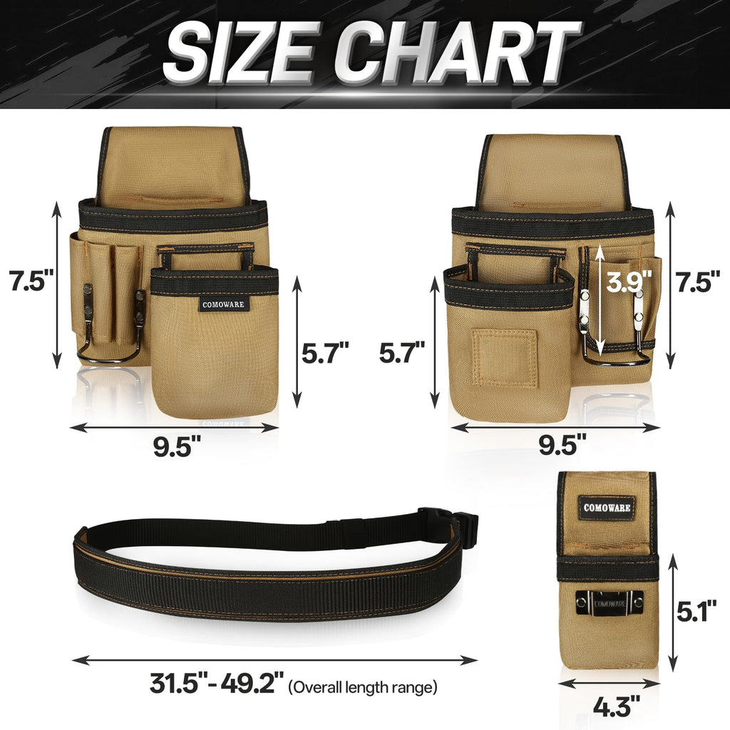 Tool Belt with Adjustable Belt & Magnetic Zone V931924