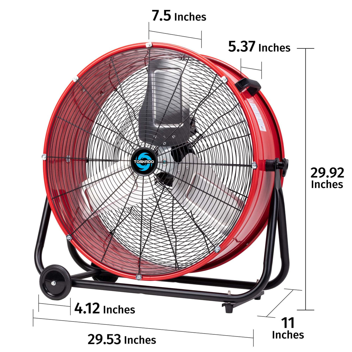 24 Inch High Velocity 3 Speed Metal Drum Fan E89242