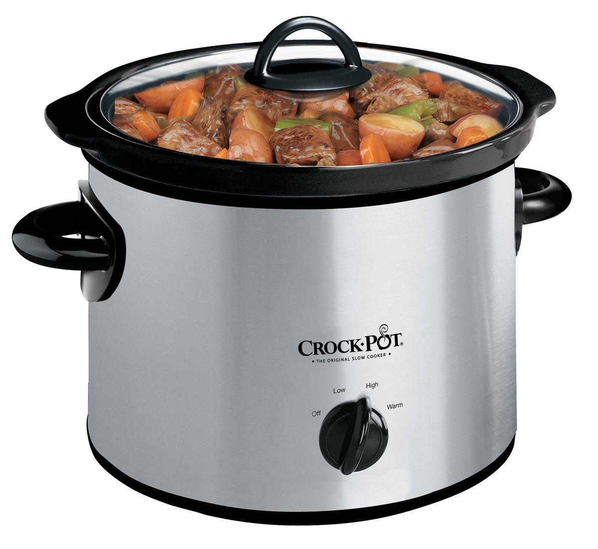 3-Quart Manual Slow Cooker Stainless Steel R828