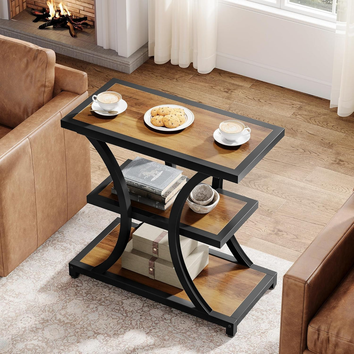 3-Tier Storage End Table O634