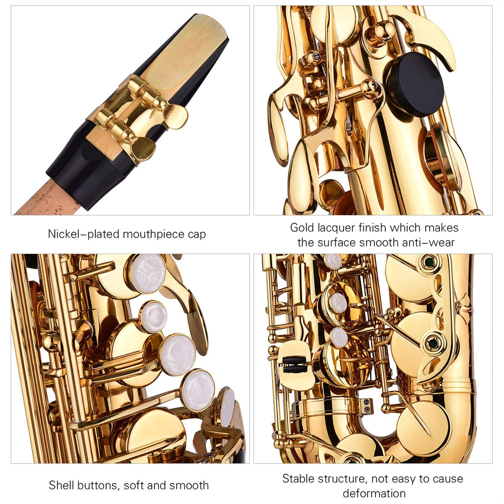 E Flat Alto Saxophone Brass Gold Lacquer W478