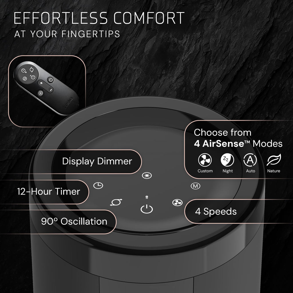 Black Tower Fan with Remote Y308700