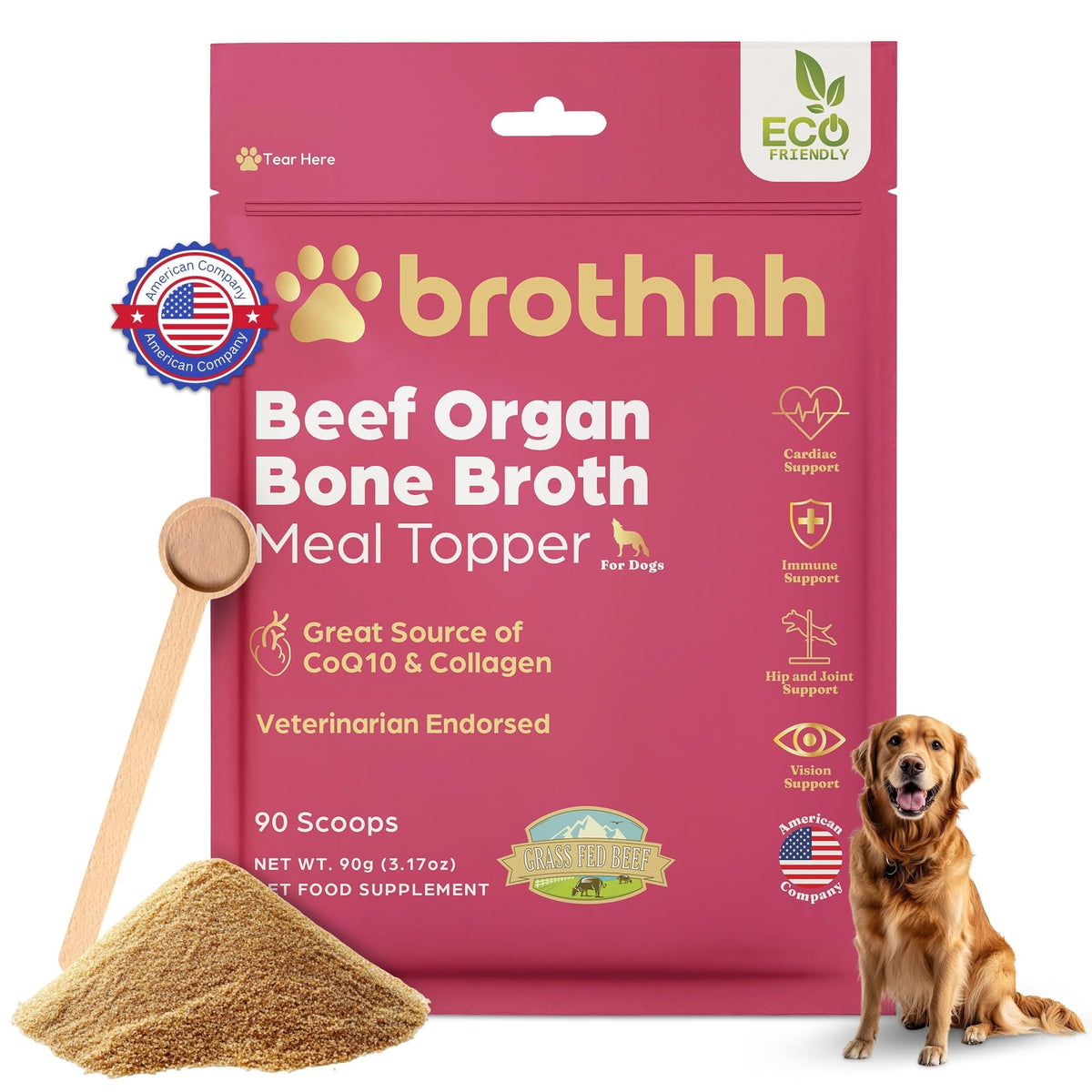 Beef Organ Bone Broth Meal Topper for Dogs Q633