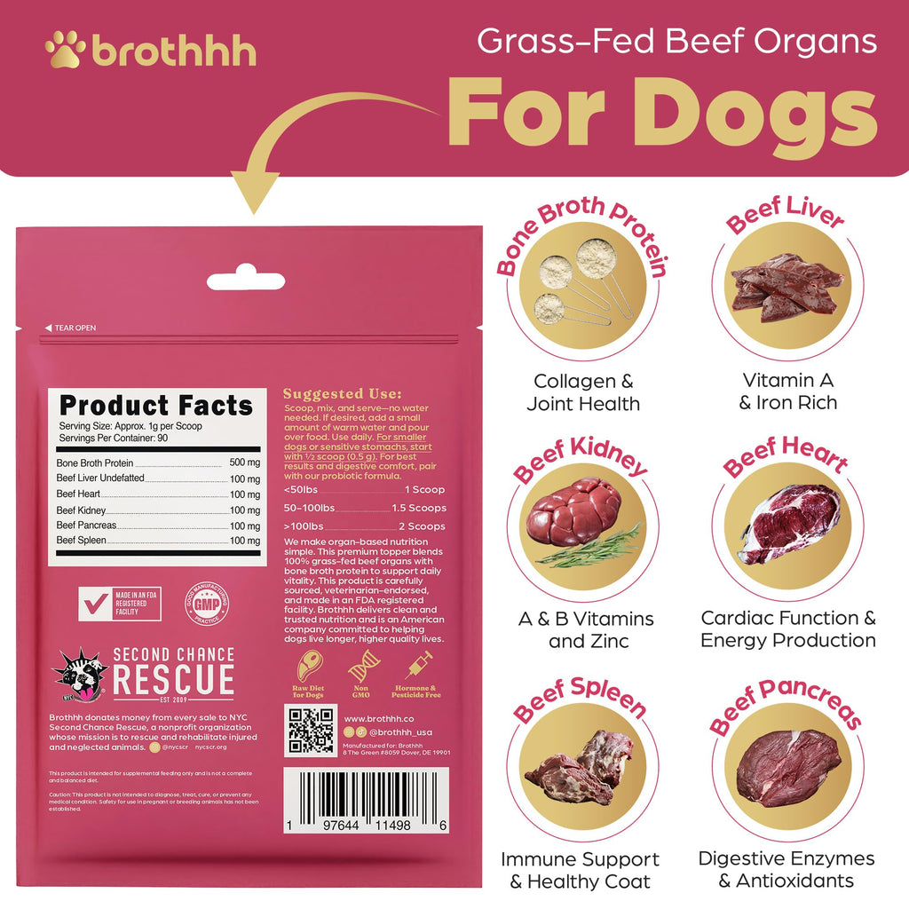 Beef Organ Bone Broth Meal Topper for Dogs Q633