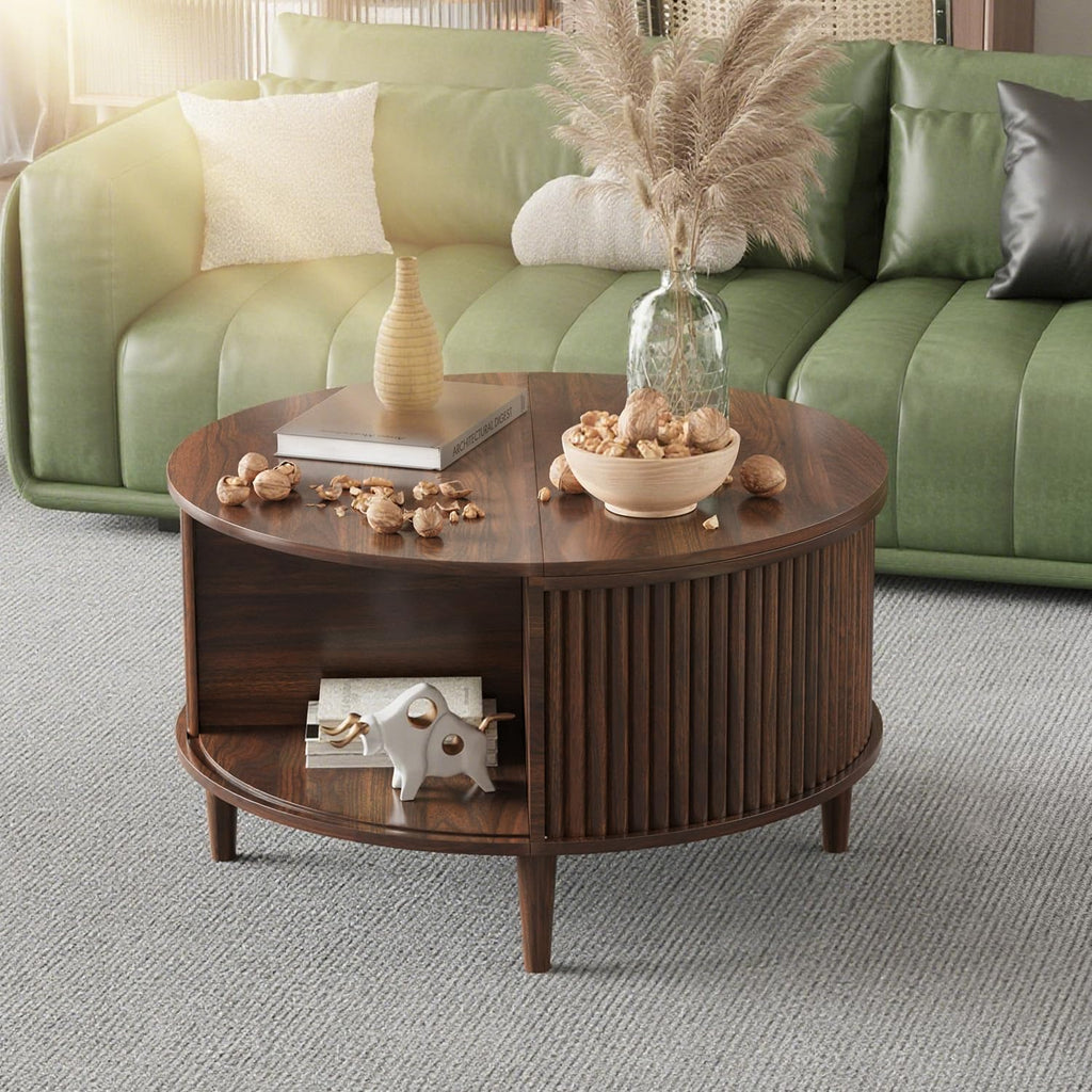 Round Lift Top Coffee Table with Storage C949748