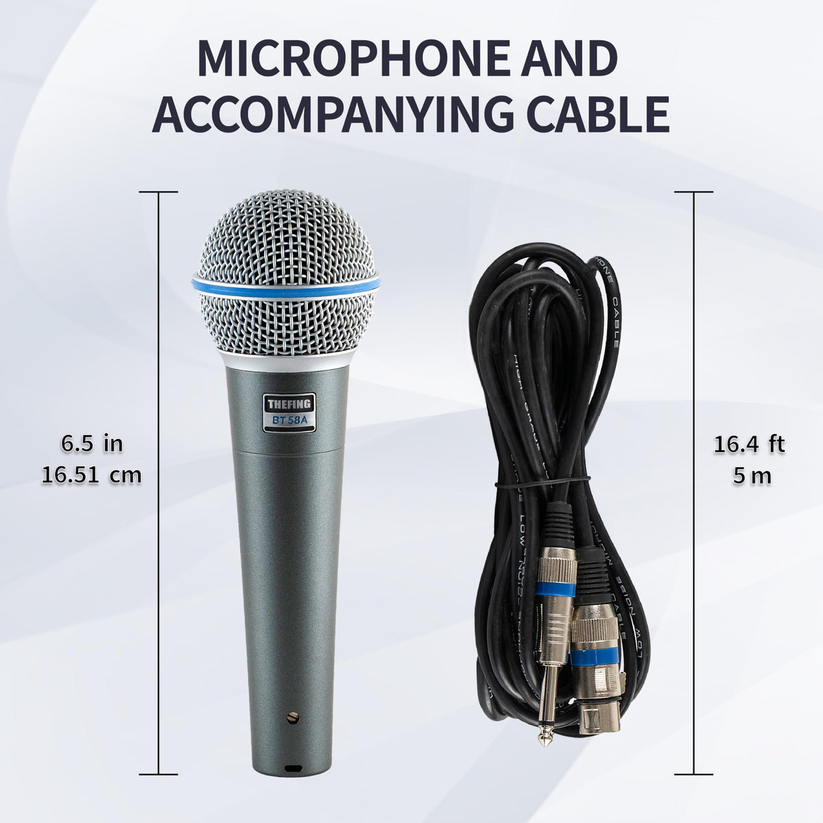 Wired Dynamic Handheld Karaoke Microphone with Audio Cable I11856