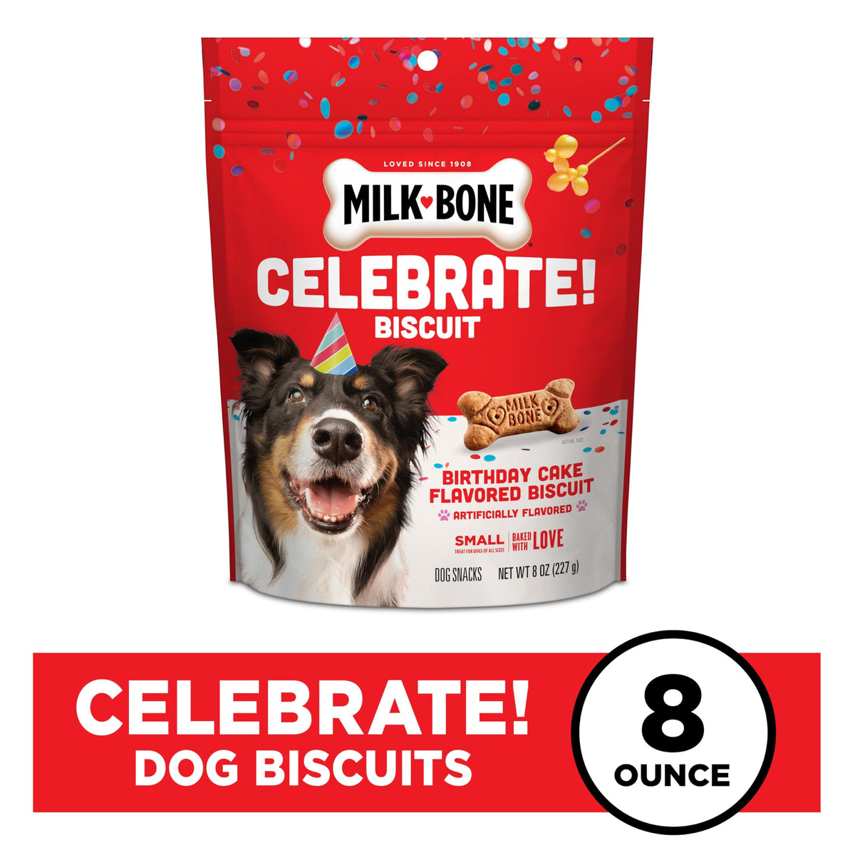 Artificially Flavored Biscuits Small Dog Treats 8 oz Bag Pack of 6 W56469