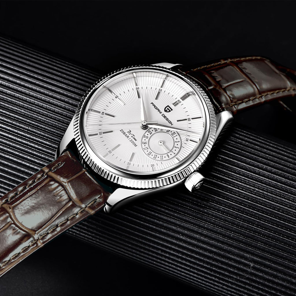 40mm Stainless Steel Quartz Wristwatch with Date Display Z77688