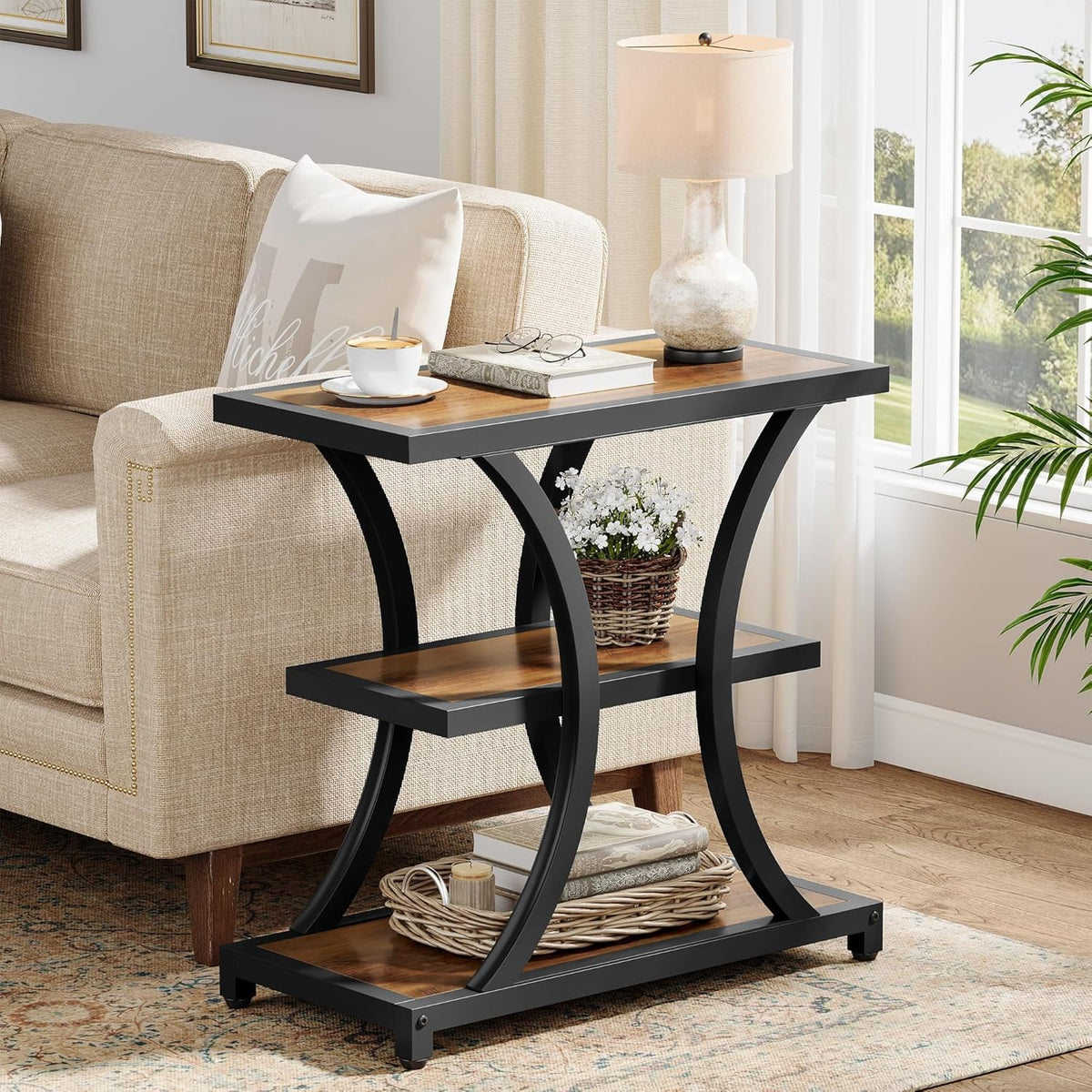 3-Tier Storage End Table O634