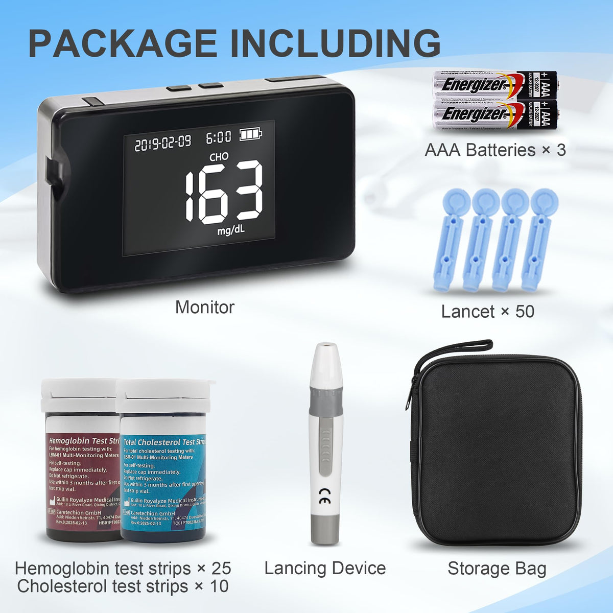 Hemoglobin Test Meter with 25 Test Strips Y253291
