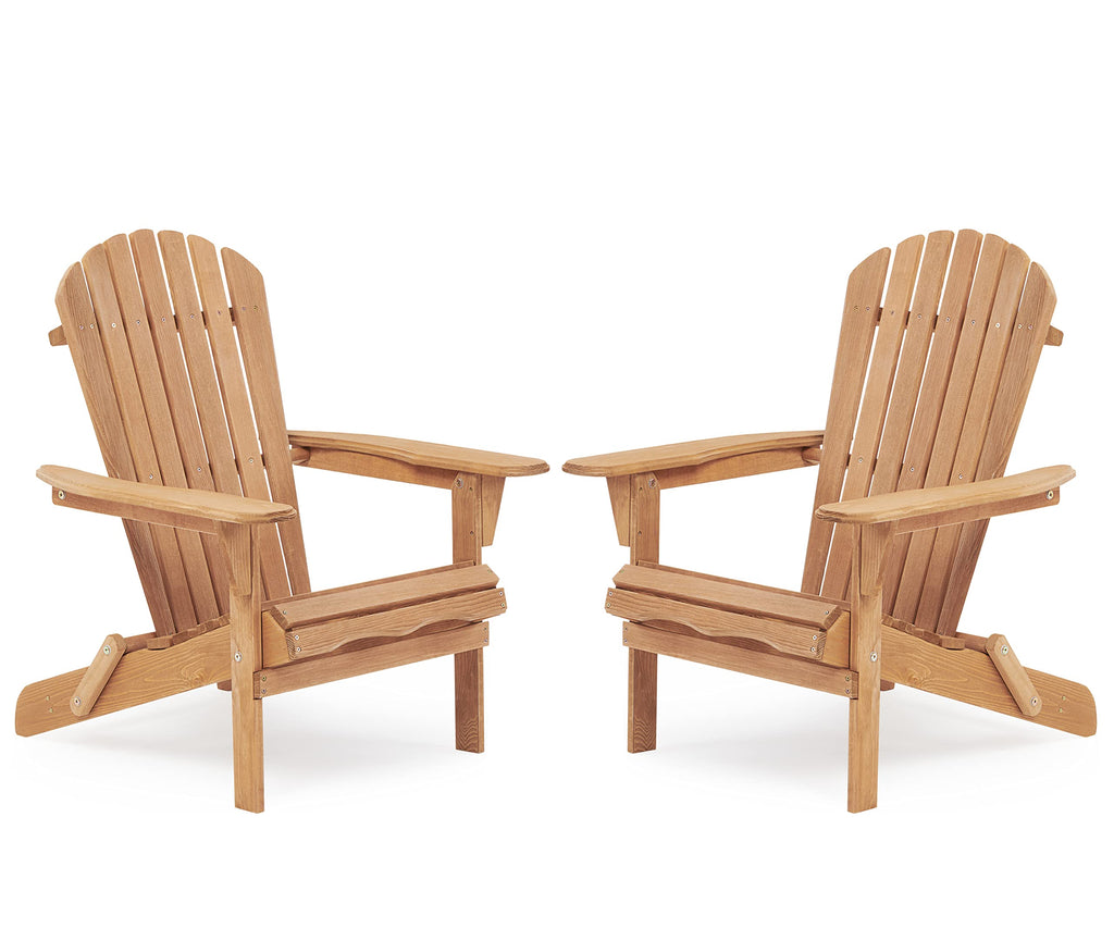 Wooden Folding Adirondack Chair Set of 2 O822