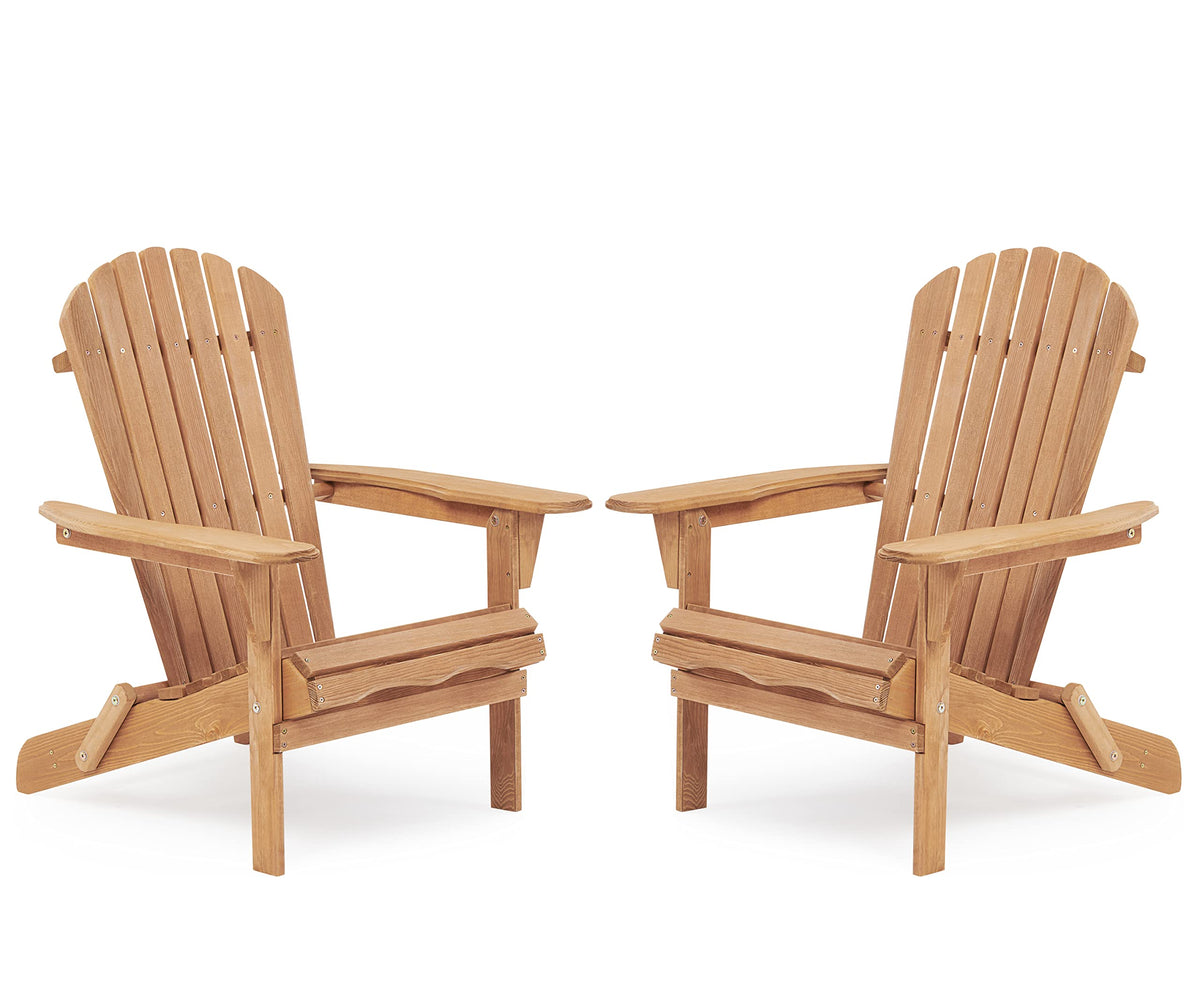 Wooden Folding Adirondack Chair Set of 2 O822