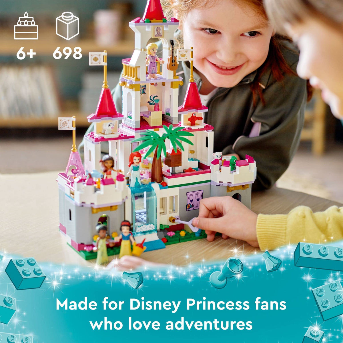 Disney Princess Castle Building Toy with 5 Mini-Dolls C6451