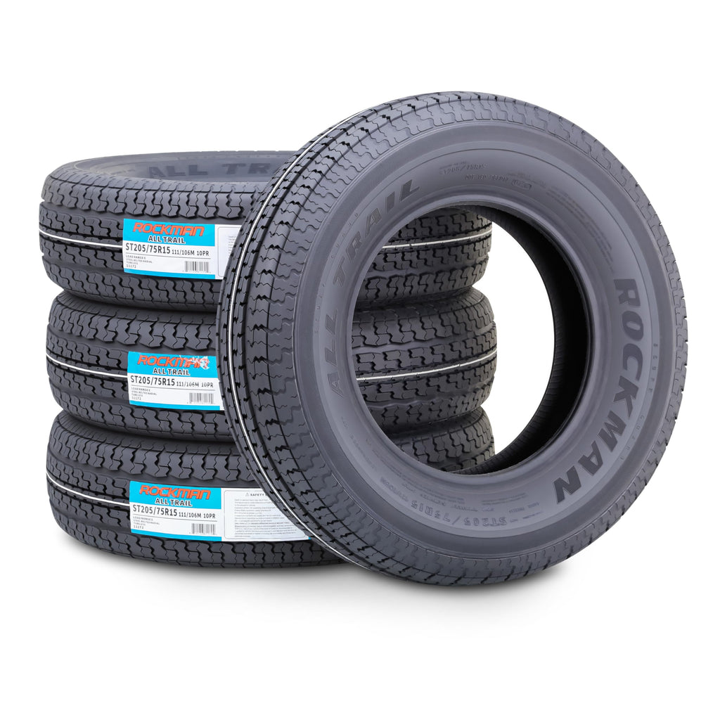 Heavy Duty Trailer Tire ST205/75R15 10-Ply Set4 X6957