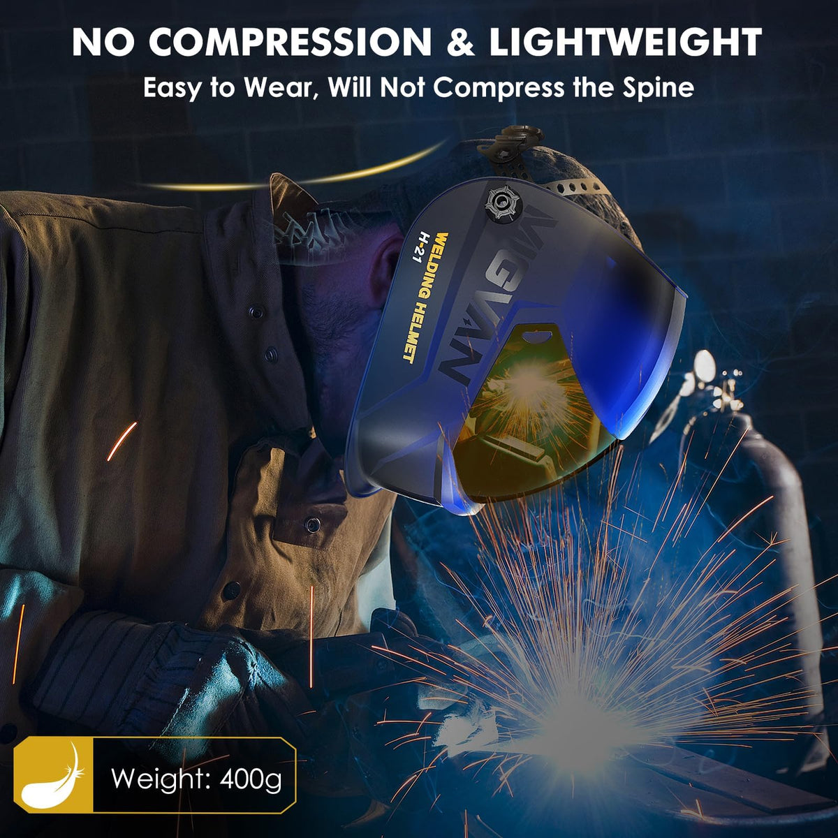 Auto Darkening Welding Helmet True Color Large Viewing Solar Wide Shade 4/5-13 A811