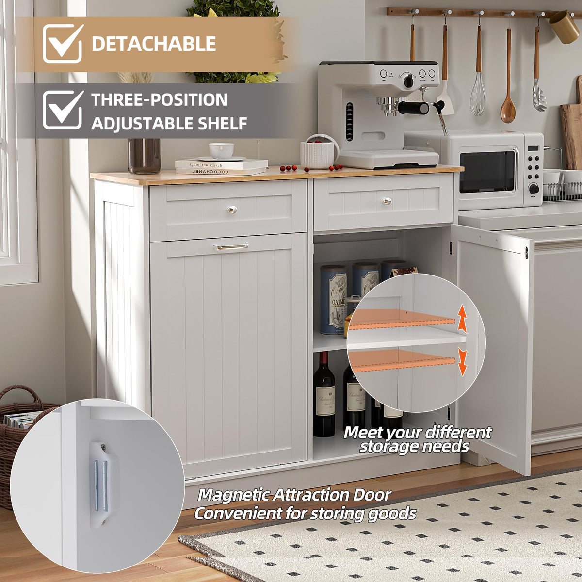 Dual Door Tilt Out Trash Can Cabinet A20911