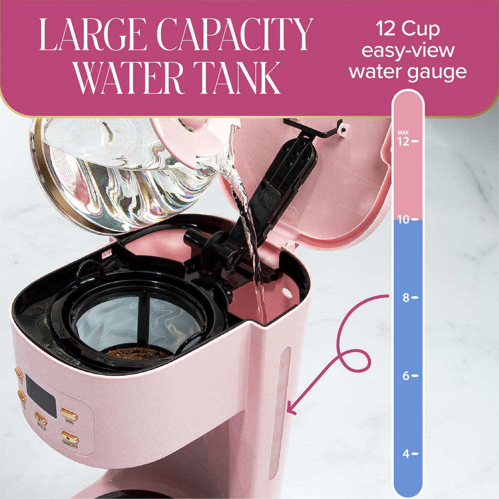12-Cup Programmable Drip Coffee Maker with Glass Carafe U3279