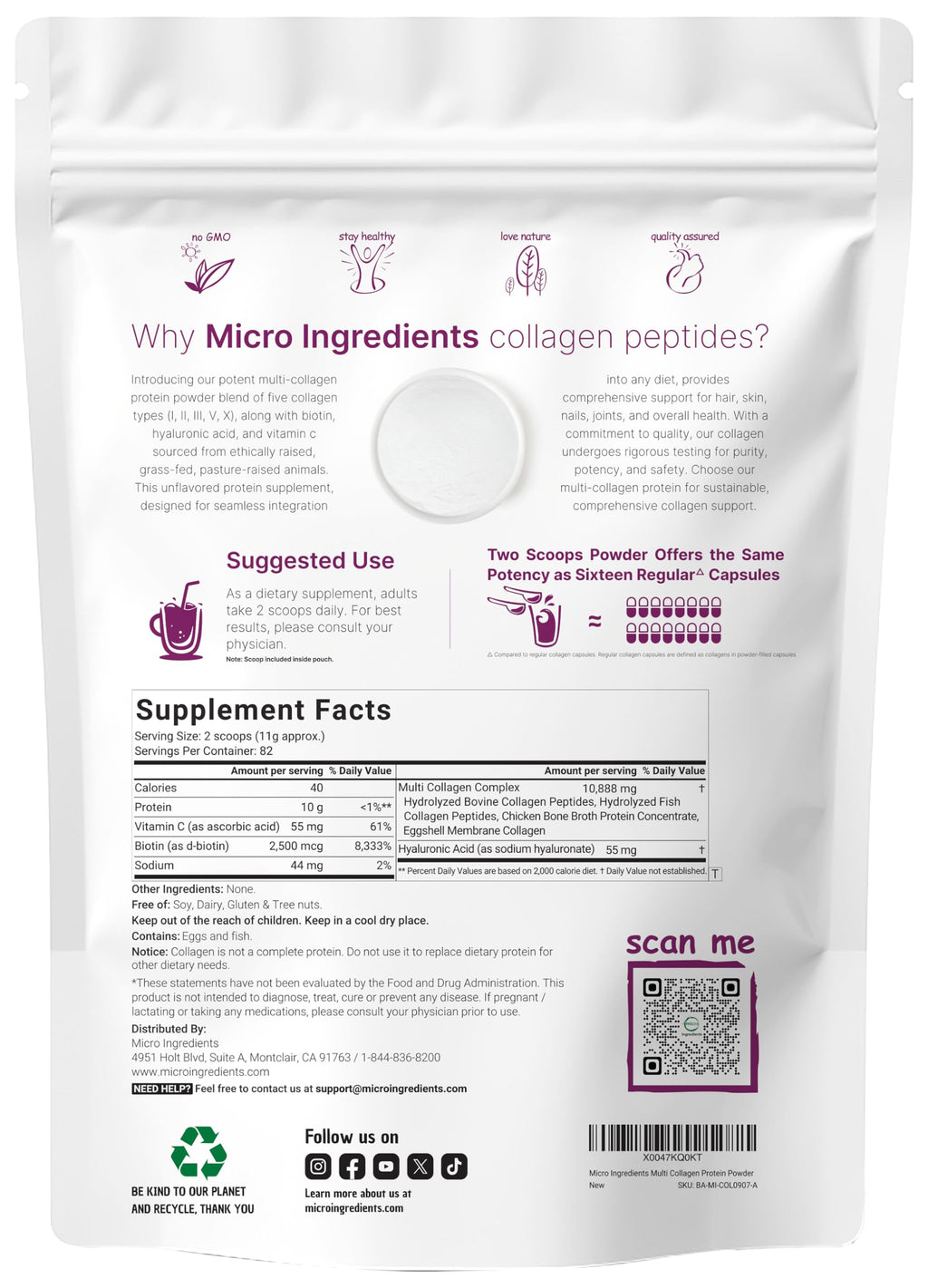Multi Collagen Protein Powder & Vitamin D3 Bundle Pack J98819