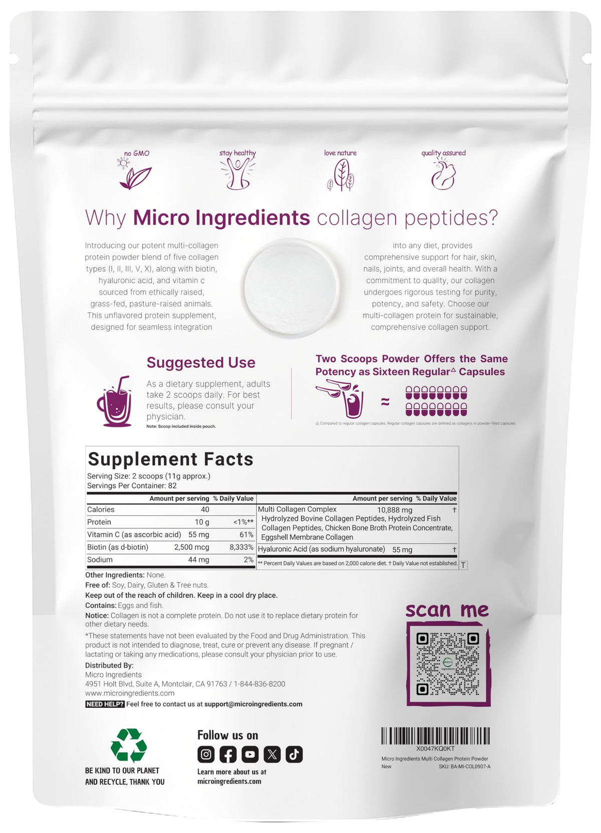 Multi Collagen Protein Powder & Vitamin D3 Bundle Pack J98819