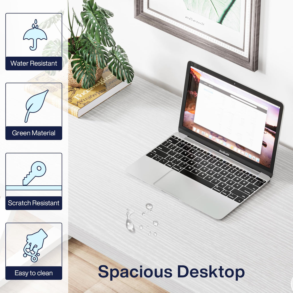 55 inch White Writing Computer Desk I8811