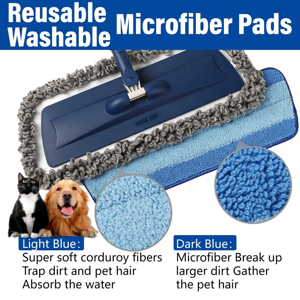 Wet Spray Mop with 14 oz Bottle & 3 Microfiber Pads Q279