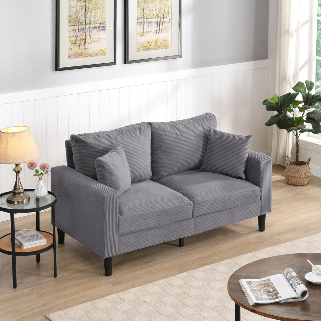 Light Gray Upholstered Sofa L6776