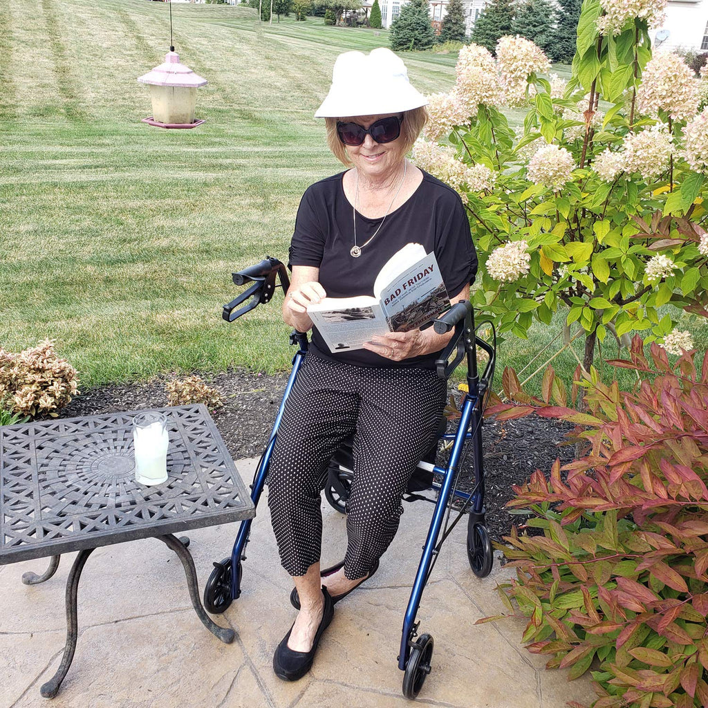 Blue Junior Aluminum Rollator with 6 Inch Wheels G257