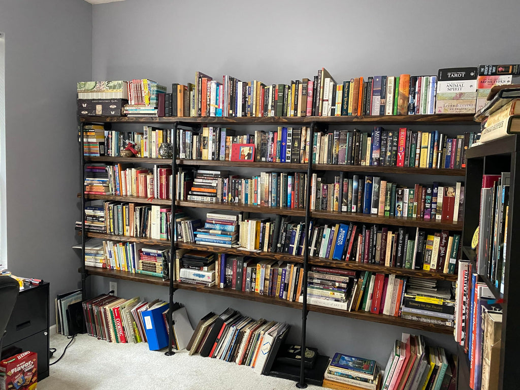Industrial Pipe 5-Tier Wall Mount Bookshelf T2087