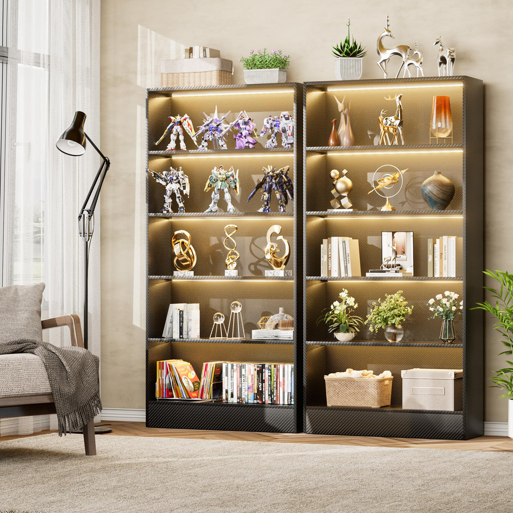 Black 5-Tier Wooden Bookshelf B869