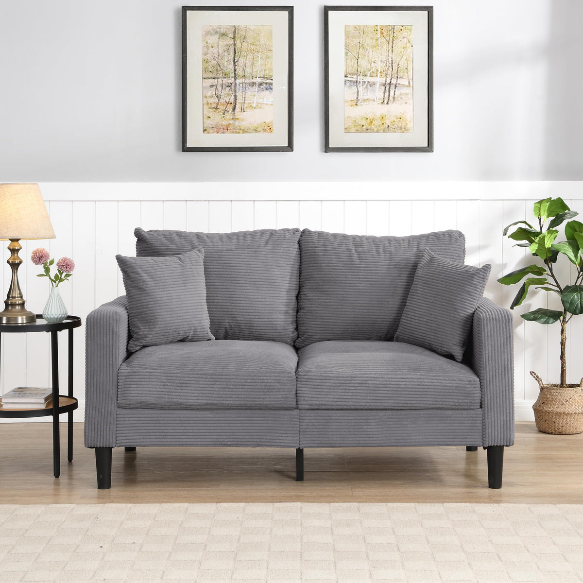Light Gray Upholstered Sofa L6776