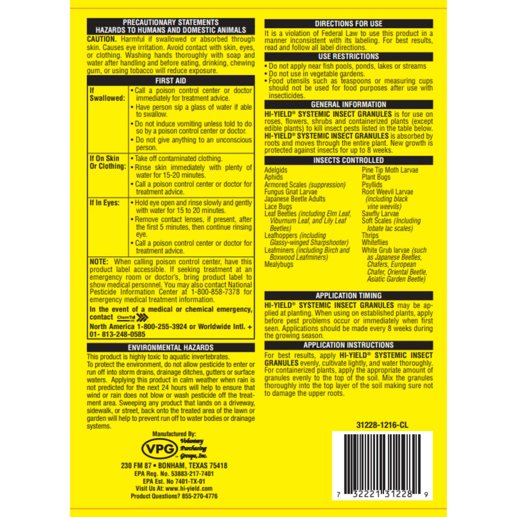 Systemic Insect Granules 1 lbs G25150